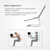 Soporte Premium de Metal Resistente para Laptop, Base Ergonómica de Aluminio para Enfriamiento de Portátiles, para Escritorio de Oficina