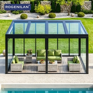 Villas Rogenilan, véranda <span class=keywords><strong>extérieure</strong></span>, serre, horticulture, maison en aluminium, <span class=keywords><strong>double</strong></span> <span class=keywords><strong>vitrage</strong></span>, véranda préfabriquée - Product Image 1