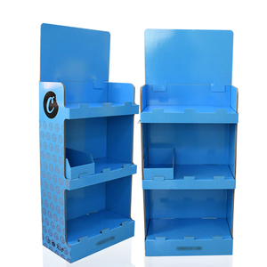 Espositore Creativo a 3 Ripiani in Cartone Ondulato, Montaggio Semplice, per Negozi e Centri Commerciali - Product Image 1