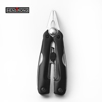 Pince multifonction pliable en acier inoxydable 420 avec lumière LED, couteau, scie, tournevis, ouvre-bouteille, EDC, camping, personnalisable