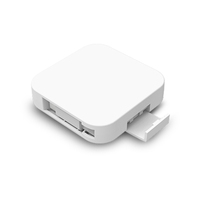 Câble de chargeur USB rétractable 4-en-1 à charge rapide 60W avec support de téléphone et USB Type-C, petit cadeau, logo personnalisé