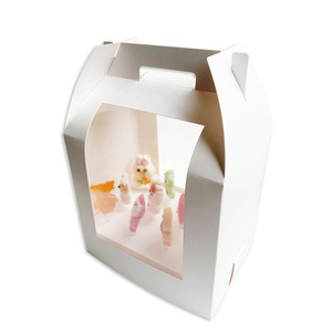 Caja <span class=keywords><strong>de</strong></span> cartón blanca decorativa para llevar, con ventana para exhibir cake pops, caja <span class=keywords><strong>de</strong></span> embalaje <span class=keywords><strong>de</strong></span> papel para dulces, impresión offset - Product Image 6