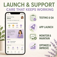 Soluciones de Aplicaciones de Terapia de Salud Mental Confiables para iOS y Android con Emparejamiento de Terapeutas, Reserva de Citas y Sesión de Video LionCreate