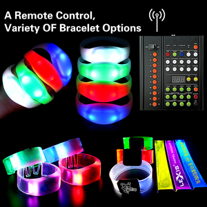 Pulseras LED Interactivas con Sensor de Sonido para Conciertos, Control Remoto Wifi DMX de Silicona Personalizadas para Fiestas - Product Image 3