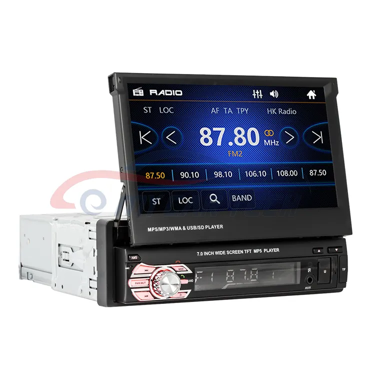 1 Din araba radyo geri çekilebilir 7 ''dokunmatik ekran otomobil radyosu araba Mp5 oynatıcı ile Bt stereo