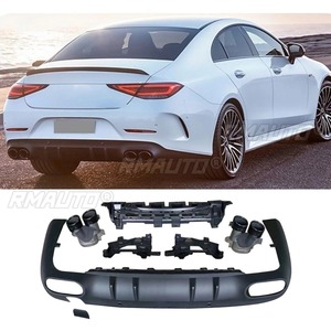 Diffuseur de pare-chocs arrière, lèvre de spoiler, séparateur et embout d'échappement pour Mercedes Benz CLS C257 2018+ - Pièce de modification et accessoire automobile - Product Image 1