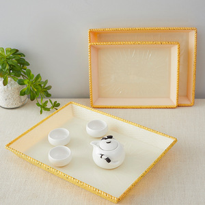 Bandeja de Servir Cuadrada Estilo Japonés, Color Verde y Amarillo Sólido, para Sushi, Frutas, Pasteles, Uso en Hoteles y Restaurantes - Product Image 3