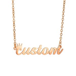 สร้อยคอจี้ตัวอักษรแบบขายส่ง สร้อยคอจี้ห้อยประดับตัวอักษรแบบกำหนดเอง ชุบทอง สแตนเลสสตีล สร้อยคอจี้พร้อมโลโก้หรือชื่อสั่งทำได้ - Product Image 6