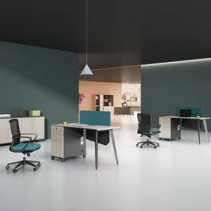 Simple Modern Design Offices 1 Person Privately Computer Table With Extension Workstation Office Desks