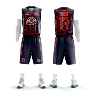 Uniforme de Baloncesto Sublimado Personalizado con Rayas, Jersey de Baloncesto Sublimado Reversible, Jersey de Baloncesto 100% Poliéster - Product Image 4