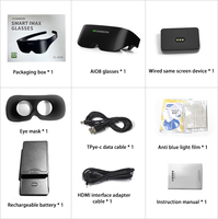 Lunettes VR, AIO8, visualisation panoramique montée sur la tête, expérience immersive, peut être porté pour la myopie, lunettes VR intelligentes