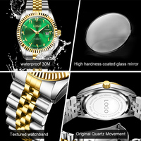 Montres arabes à cadran noir OEM 5680 pour hommes, montre de luxe étanche, fabricant de montres, logo personnalisé, montre-bracelet en acier inoxydable à quartz