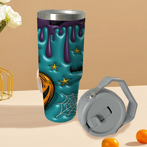 แก้ว<span class=keywords><strong>น</strong></span>้ำ 3 มิติ ลายแจ็คโอแลนเทิร์น ขนาด 30 ออ<span class=keywords><strong>น</strong></span>ซ์ พร้อมหูจับ แก้วเดินทางลายใยแมงมุมและคราบสีสำหรับฮาโลวีน สิ<span class=keywords><strong>น</strong></span>ค้าจากสหรัฐอเมริกา ของขวัญฮาโลวีน<span class=keywords><strong>น</strong></span>่ารักแต่หลอนๆ - Product Image 5