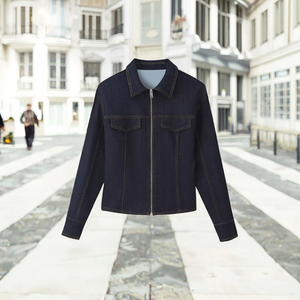 Veste en jean décontractée pour femme, coupe classique, style européen et américain, nouvelle collection hiver 2025, manches longues, écologique, respirante - Product Image 3