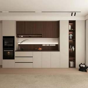 Modern Luxury Solid Wood Sideboard Cabinets Customizable Luxury Wine Storage <b>Locker</b> Integrated Wall for Home Living Room Use - Product Image 1