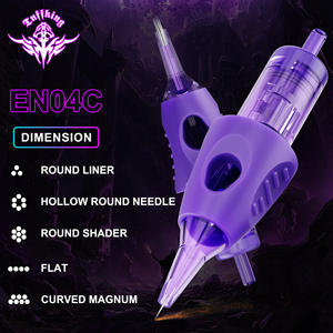 Aguja Integrada para Tatuajes Tuffking TNC-026, Recubierta de Púrpura, Hueca, Curva, <span class=keywords><strong>Magnum</strong></span>, Redonda, para Delineado, Sombreado y Degradado, 6.2x1.7cm, 7g - Product Image 2