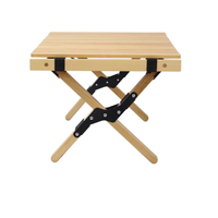 Table pliante en bois pour le camping EFT-141, légère et portable, idéale pour le pique-nique, la randonnée et les barbecues