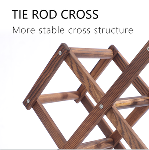 رفوف تخزين النبيذ الخشبي رف عرض حامل المطبخ للمنزل خزائن النبيذ سداسية سداسية رف النبيذ 9 زجاجة - Product Image 5