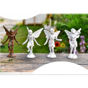 Statue Ange Résine Blanc – Figurine De Jardin, Cadeau Déco (neuf)