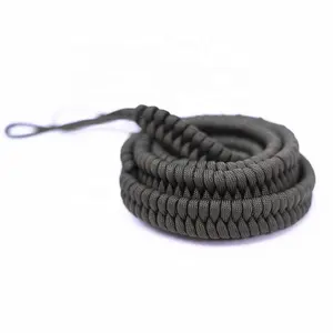 Corda de nylon preta paracord, durável, câmera, alça de ombro, sobrevivência, alça de pescoço, ombro, câmera