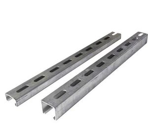 Profilé en C en acier Q235 personnalisé, galvanisé à chaud, dimensions AiSi 41x41 41x21, canal de fixation électrique fendu, pliage - Product Image 1