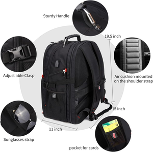 Organizing Waterproof <strong>Backpack</strong> Trendy Anti Theft School Bags for Men USB Charging College Laptop School Bags for Teenagers - Product Image 5