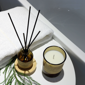 Vela de aromaterapia de flores secas, fragancia de cera de soja, recuerdo de aromaterapia sin llama, juego de botellas difusoras de 50ml, caja de regalo - Product Image 2