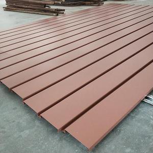 유럽 현대 고성능 솔리드 호두 색상 알루미늄 천장 타일 외부 금속 벽 클래딩 패널 - Product Image 4