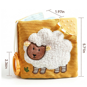 Libro <span class=keywords><strong>de</strong></span> Tela <span class=keywords><strong>de</strong></span> Peluche con Diseño <span class=keywords><strong>de</strong></span> Oveja <span class=keywords><strong>de</strong></span> Dibujos Animados Personalizado OEM, Hecho <span class=keywords><strong>de</strong></span> Tela <span class=keywords><strong>de</strong></span> Alta Calidad con Anillo <span class=keywords><strong>de</strong></span> Dentición para Bebés - Product Image 2