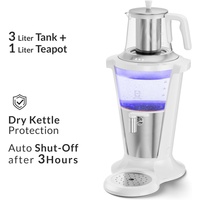 Samovar 2-en-1 en verre SCHOTT allemand pour la maison, avec infuseur double pour le thé - Vente en gros