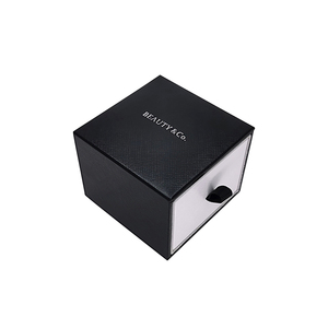 <b>Black</b> Leatherette Paper Sliding Drawer Jewelry Packaging <b>Box</b> for Jewelry Package - Product Image 2