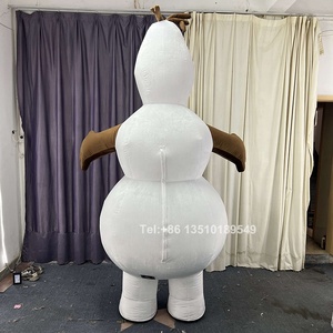Funtoys Gonflable de Noël <span class=keywords><strong>Olaf</strong></span> Père Noël Bonhomme de Neige Renne Elk Cerf Mascotte Costume Halloween Personnage de Dessin Animé pour Adulte - Product Image 3