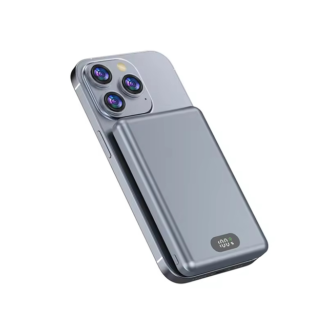 Best Selling Ultra Slim Aluminum Alloy 15W Fast Charging Magnetic Wireless Power Bank 10000mAh/5000mAh for Mobile Phone & IWatch