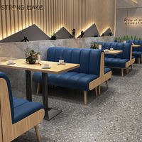 Mobilier de Restauration Commercial en Cuir Sur Mesure, Canapé Banquette et Tables Chaises de Luxe Modernes pour Café Restaurant