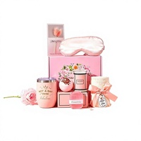 Coffret Cadeau Rose en Acier Inoxydable Style Instagram Transfrontalier, 12 oz, avec Gobelet à Œuf, Masque pour les Yeux et Bougie Parfumée – Ensemble Complet