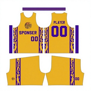 Uniforme de Baloncesto Transpirable de Alta Calidad, Diseños Personalizados, 100% Poliéster, Sin Mangas, Venta al Por Mayor - Product Image 1