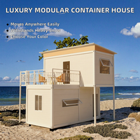 Maison conteneur modulaire de luxe industrielle à démontage rapide avec conception préfabriquée détachable, résistante aux tremblements de terre et imperméable