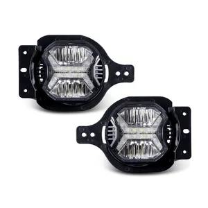 Novo Design 24W Levou Luzes De Condução Com Anel De Halo Branco DRL Fog Lmap Rodada 4 Polegadas Levou Luz De Nevoeiro Para Jeep Wrangler JL