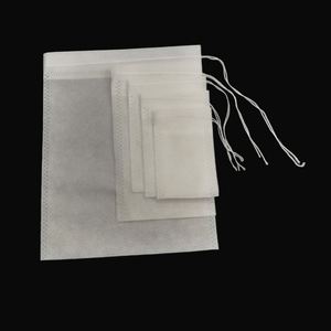 Sachets de thé en gros avec cordon de serrage, en non-tissé naturel non blanchi, jetables, pour thé en vrac - Product Image 4