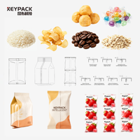 Máquina Envasadora de Alimentos para Mascotas, Automática, VFFS, con Pesadora Multicabezal, Keypack 500g 1kg 2kg KL820
