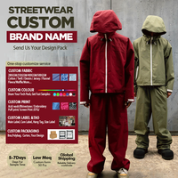 Ensemble de survêtement YYSY OEM personnalisé en nylon, veste et pantalon de jogging softshell, imperméable et coupe-vent pour hommes