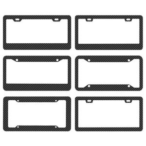 Cadre de plaque d'immatriculation standard américain à 2 trous, en acier inoxydable, en fibre de carbone, antirouille, support de plaque d'immatriculation de voiture, vente en gros de pièces détachées automobiles - Product Image 2