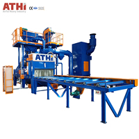 Machine de sablage pour profilés et tôles en acier, avec moteur PLC