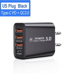 3USB+PD <b>Type</b>-<b>c</b> Travel Charger EU US Multi-Port <b>USB</b> <b>Adapter</b> Fast Charging <b>Adapter</b> for iPhone and for Samsung - Product Image 6
