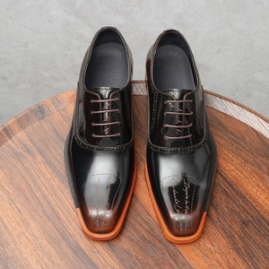 Zapatos de Vestir Formales y Casuales de Cuero Patentado para Hombre, Estilo Británico, Tallas Grandes, Piel de Vacuno Auténtica, Punta en Pico, Zapatos Premium para Novio - Product Image 3
