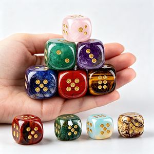 Dados Modernos Portátiles de Piedra Natural de 16 mm, Grabados con Láser, Bordes Redondeados, Estilo Europeo y Americano, Juegos de Mesa de Mahjong - Product Image 1
