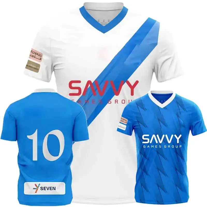 Toptan 23 24 camisa de neymar maillot al hilal neymar jersey siyah kulübü t-shirt suudi spor çocuklar kiti forması