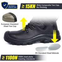 Chaussures de sécurité de qualité allemande, entrepôt UE, imperméables, anti-perforation, embout en acier, pour la métallurgie, l'exploitation forestière, l'industrie