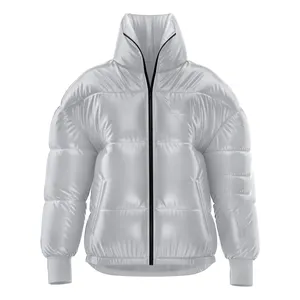 Jaqueta de inverno personalizada para casais, jaqueta branca leve e quente para o ar livre, moda versátil para homens e mulheres