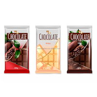 Sacs d'emballage personnalisés à faible MOQ pour barres chocolatées, biscuits, noix énergétiques, avec fenêtre transparente, en feuille de Mylar thermoscellable